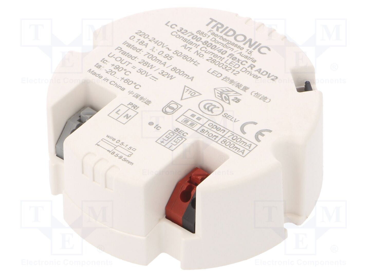 TRIDONIC LC 32/700-800/40 FLEXC R ADV2 LED-virtalähde 32W 24-40VDC