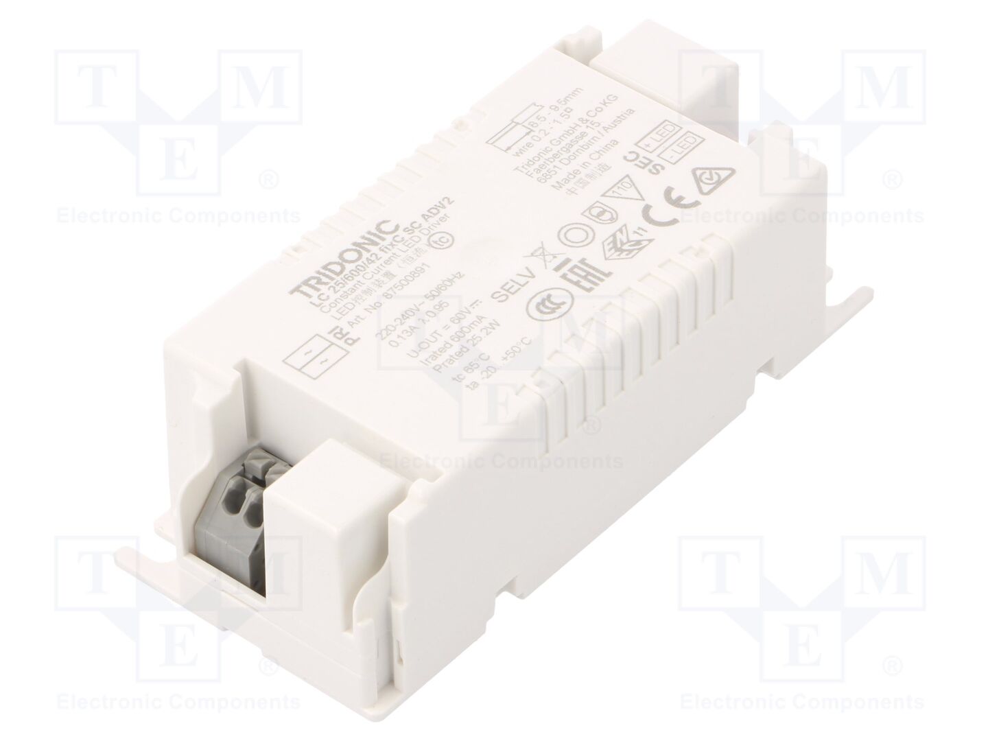 TRIDONIC LC 25W 600MA FIXC SC ADV2 LED-virtalähde 25W 600mA