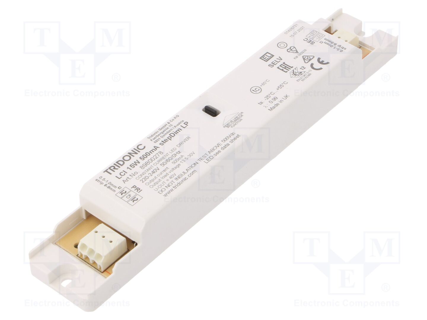 TRIDONIC LCI 15W 500MA STEPDIM LP LED-virtalähde 15W 500mA