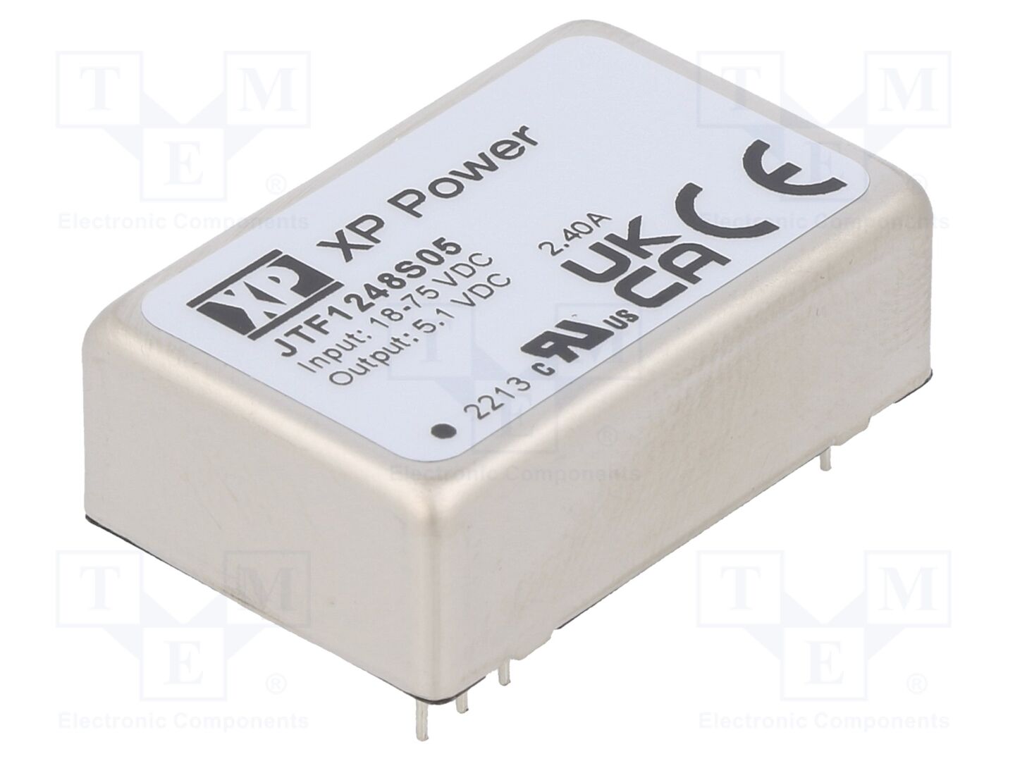XP POWER JTF1248S05 DC/DC-muunnin 12W, 18-75VDC/5VDC