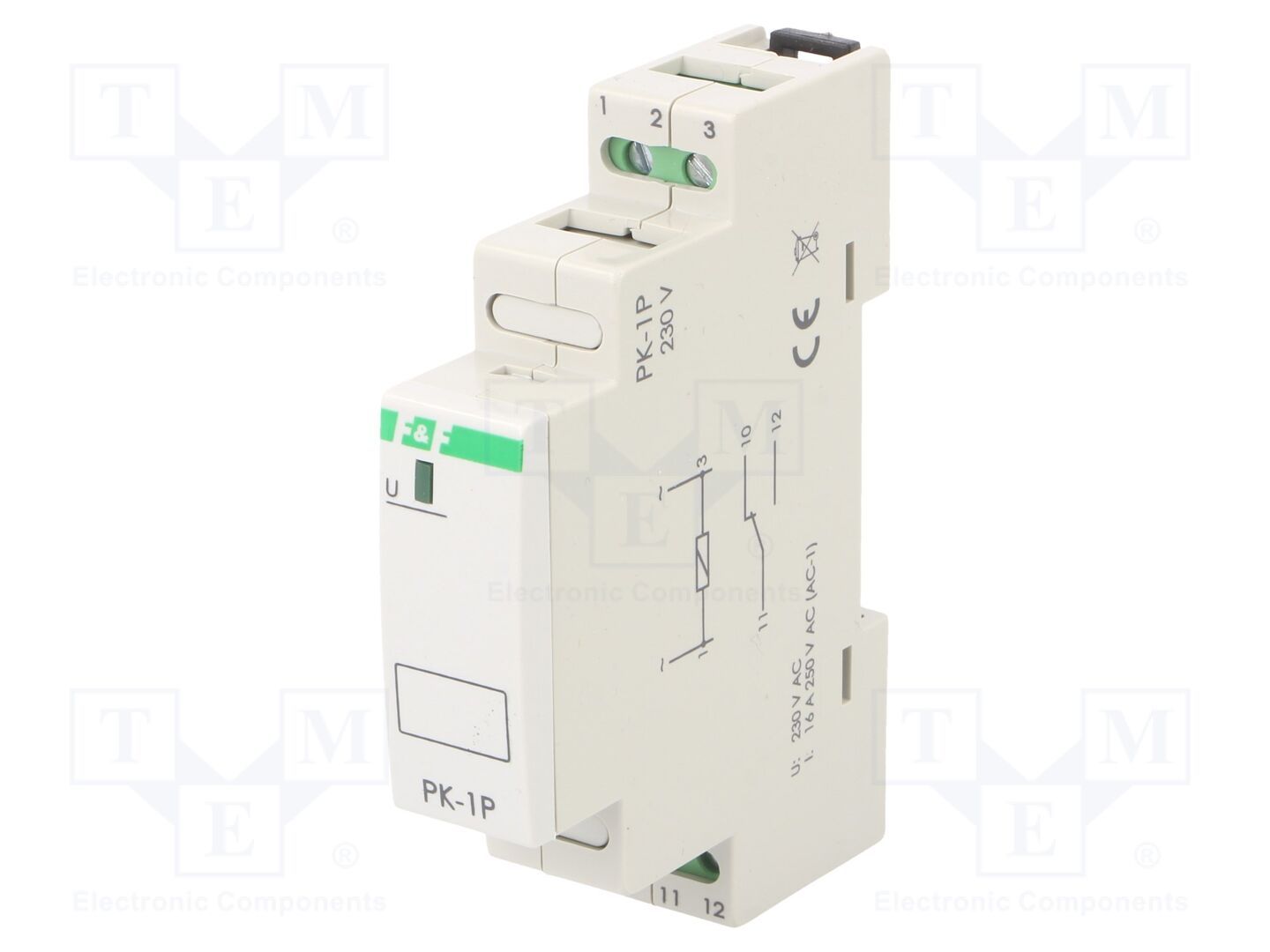 F&F PK-1P-230V Asennusrele 230VAC