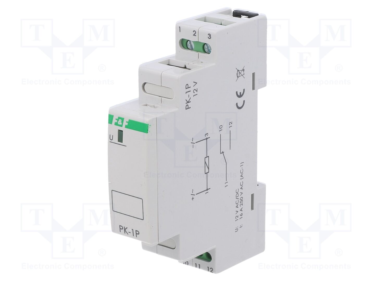F&F PK-1P-12V Asennusrele 16A