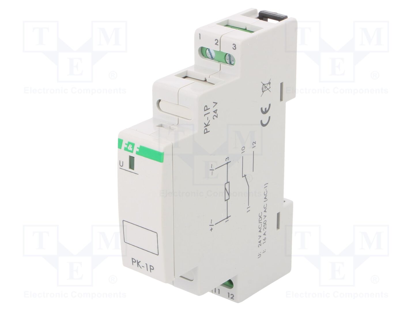 F&F PK-1P-24V Asennusrele 16A