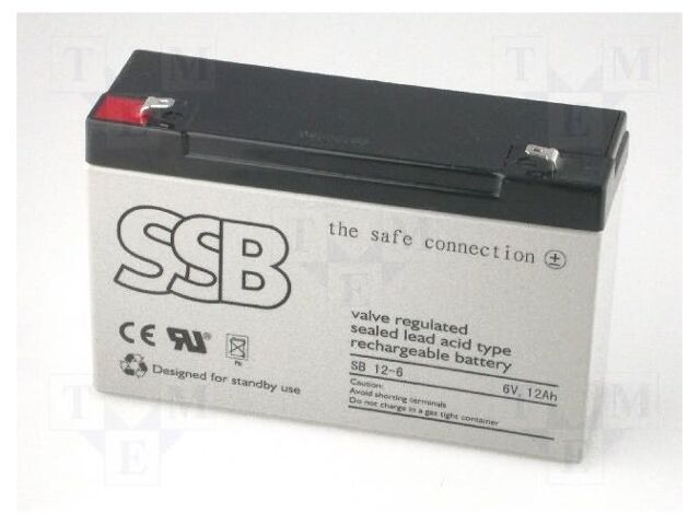 SSB ACCU-HP12-6/S Lyijyakku 6V AGM
