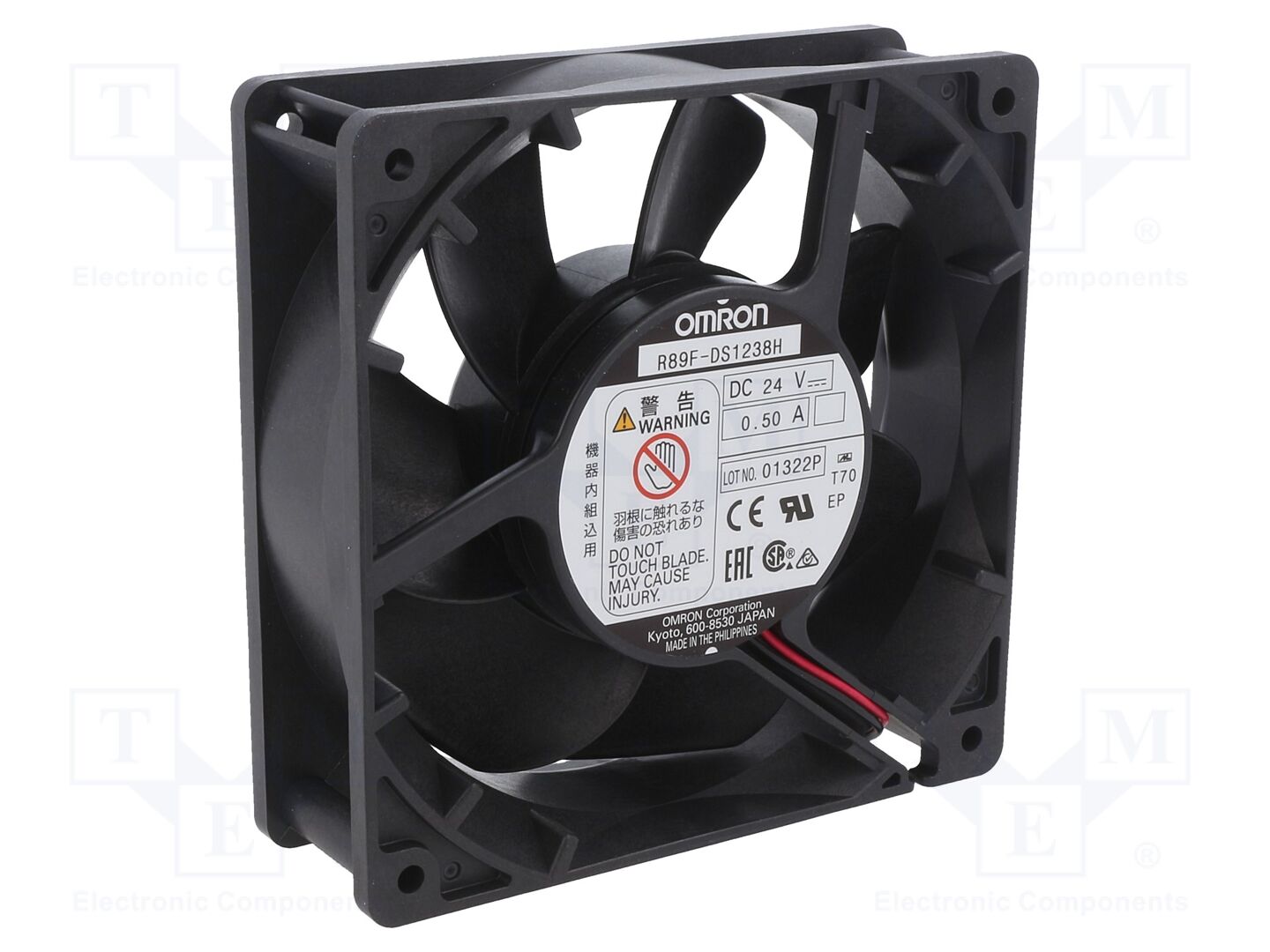 OMRON R89F-DS1238H Aksiaalipuhallin DC24V, 232.8m3/h