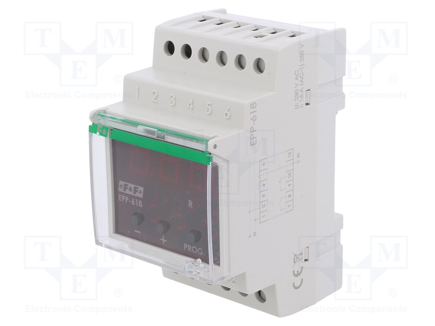 F&F EPP-618 Virranvalvontarele 195÷253VAC