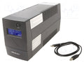 QOLTEC 53980 UPS-laite 600W 1kVA 12V 9Ah