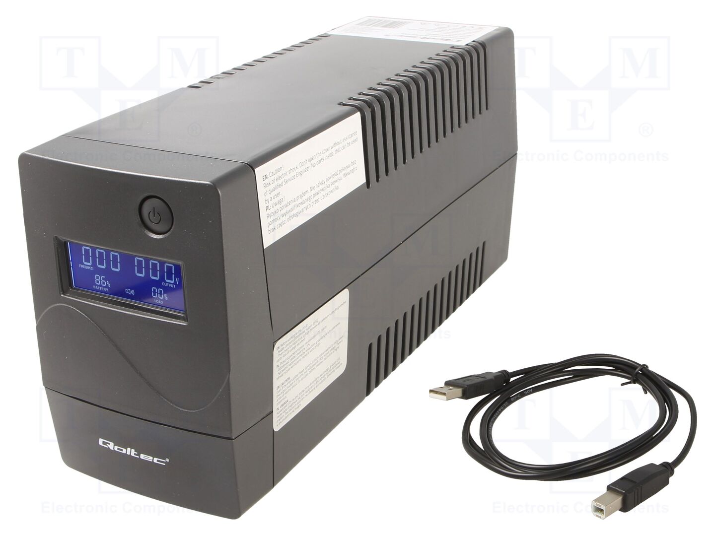 QOLTEC 53980 UPS-laite 600W 1kVA 12V 9Ah