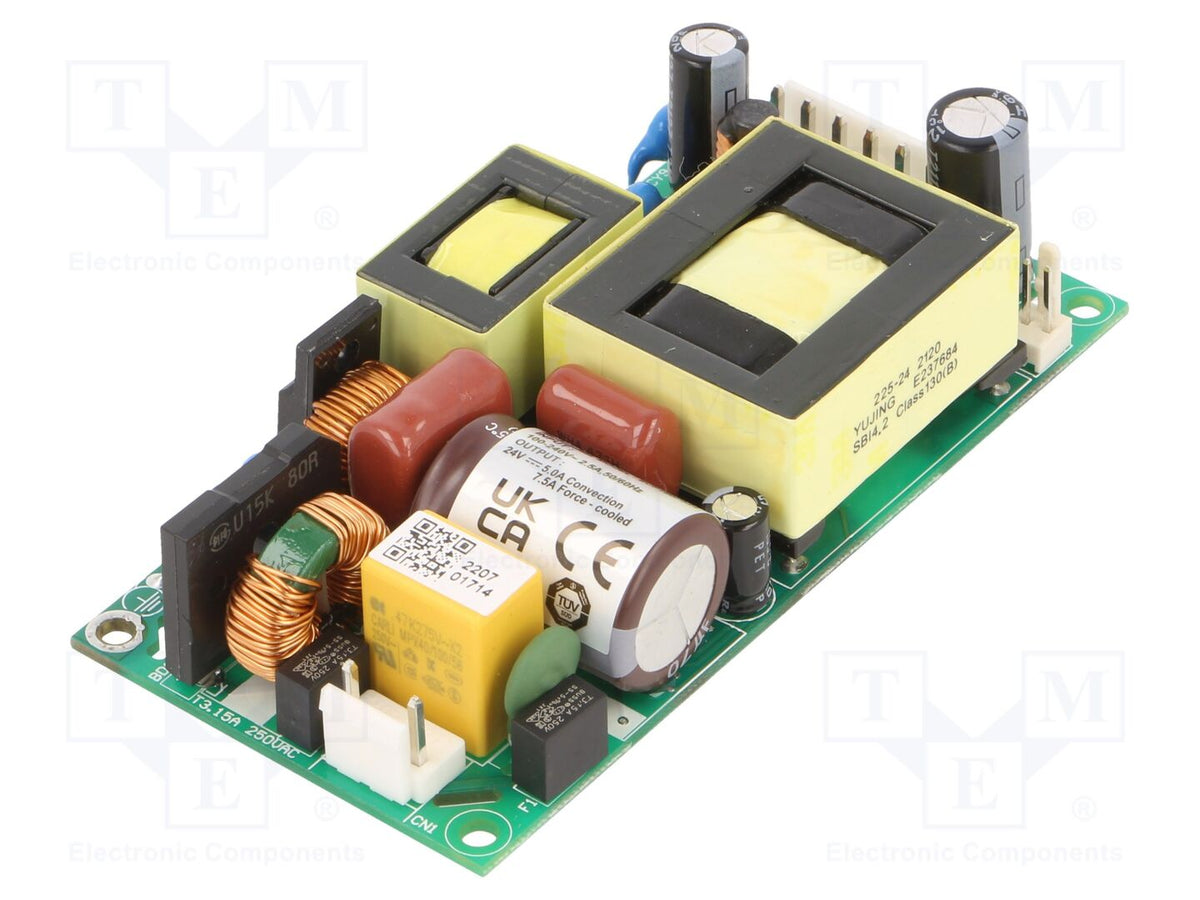 XP POWER ECP180PS24 Avoimen kehyksen kytkentäsähkönsyöttö 180W 24VDC