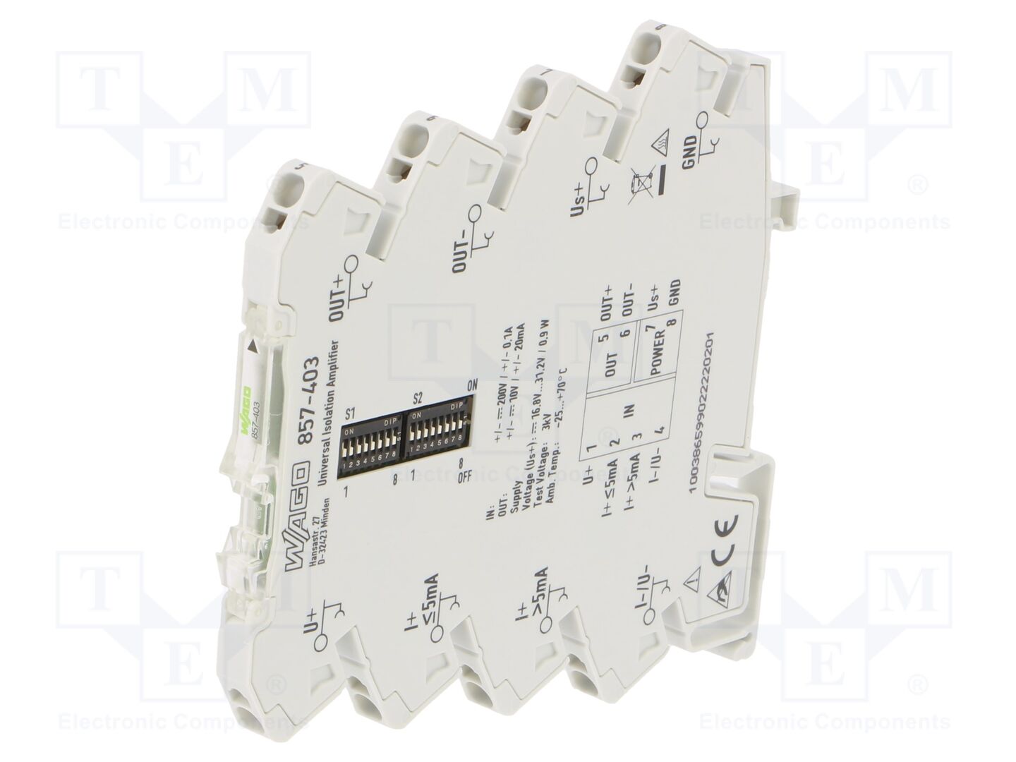 WAGO 857-403 Signaalierotin/vahvistin DIN-kiskoasennukseen