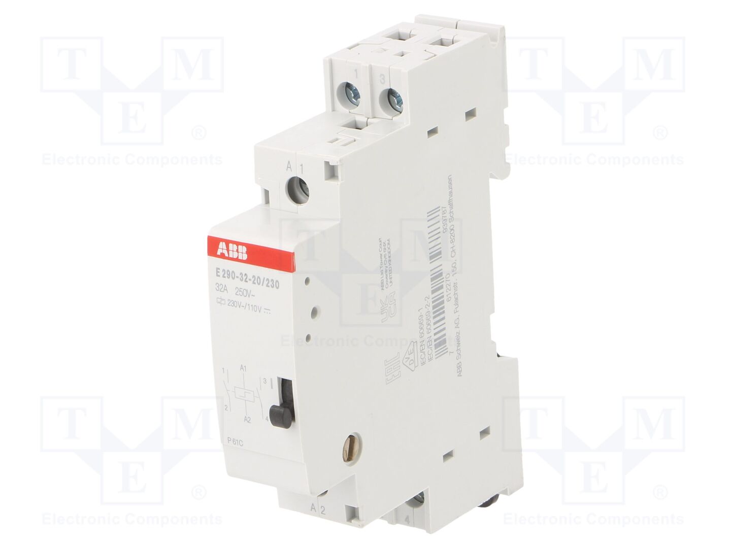 ABB E290-32-20/230 Asennusrele NO x2 18x68x85mm