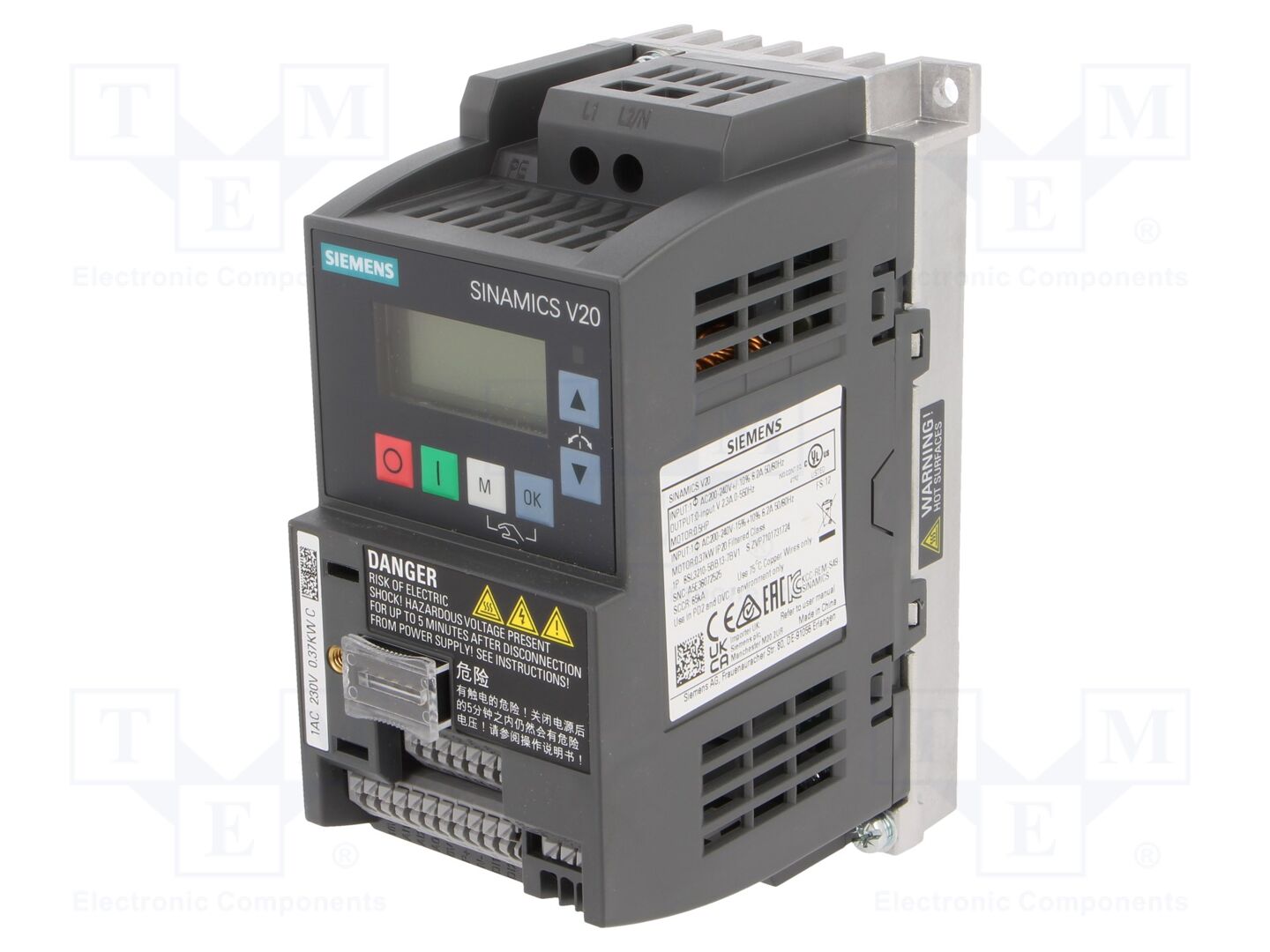SIEMENS 6SL3210-5BB13-7BV1 Taajuusmuuttaja 0.37kW