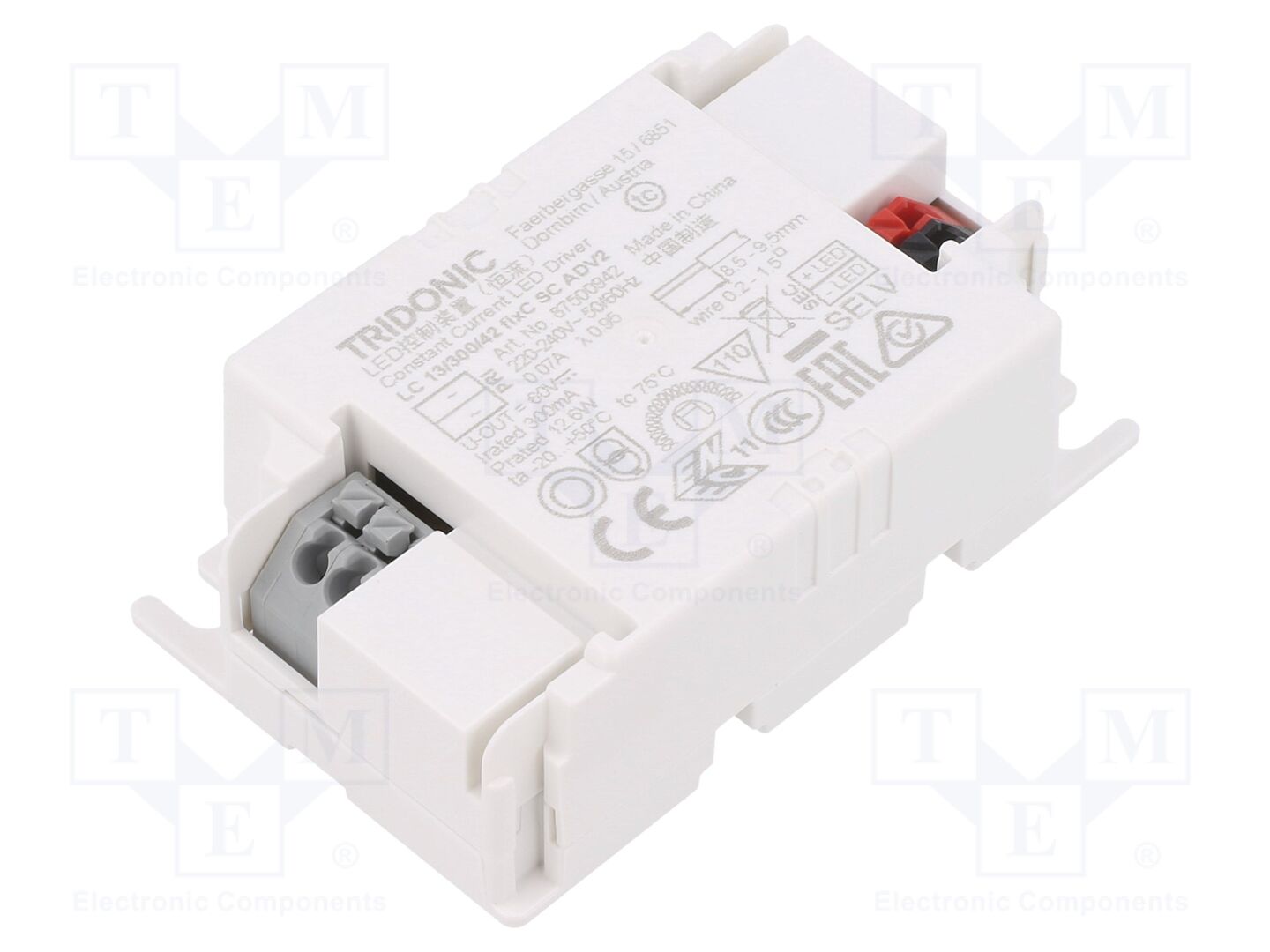 TRIDONIC LC 13/300/42 FIXC SC ADV2 LED-virtalähde 13W 300mA
