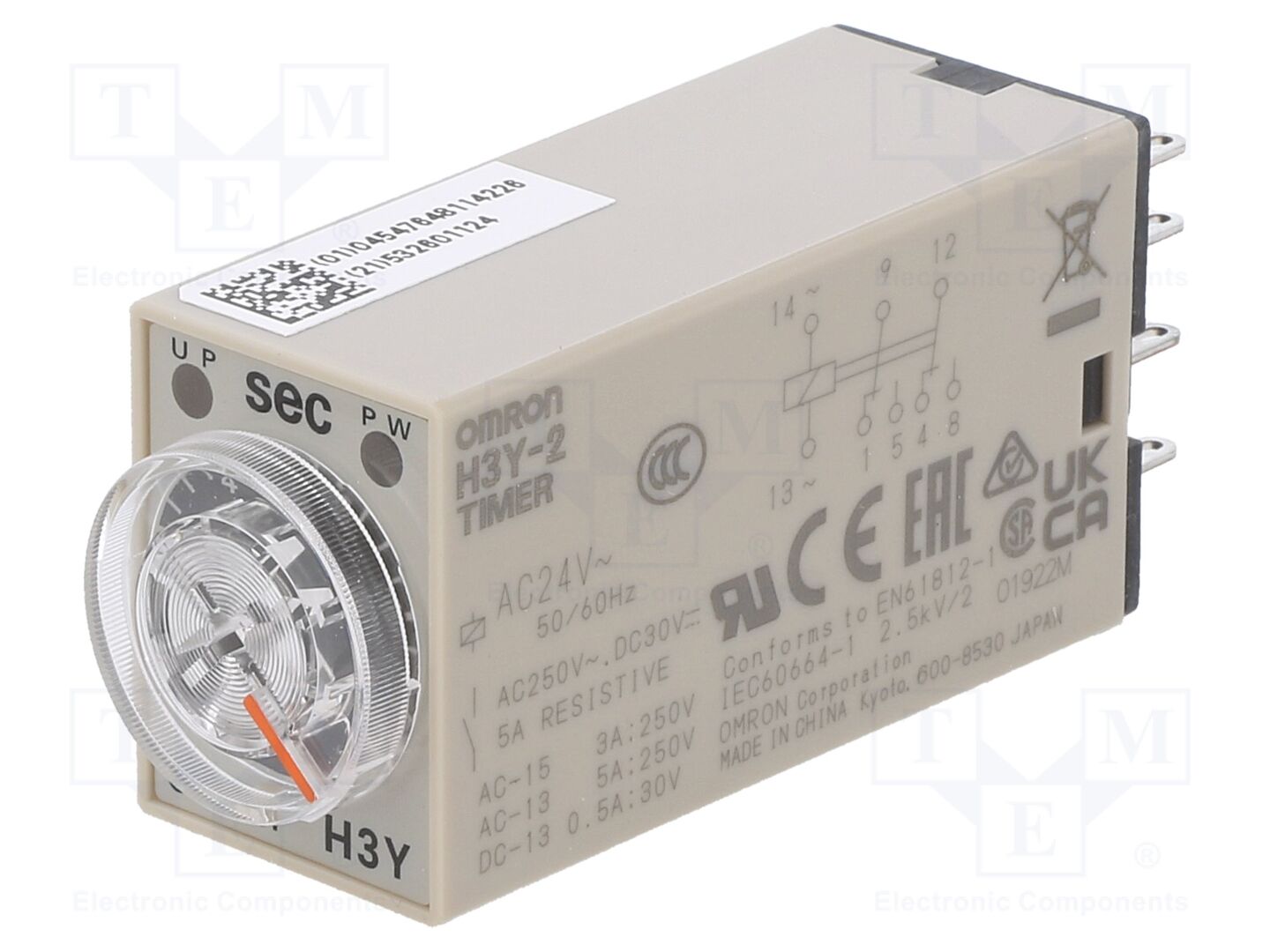 OMRON H3Y-2-24AC-10S Ajastin 0,5-10s