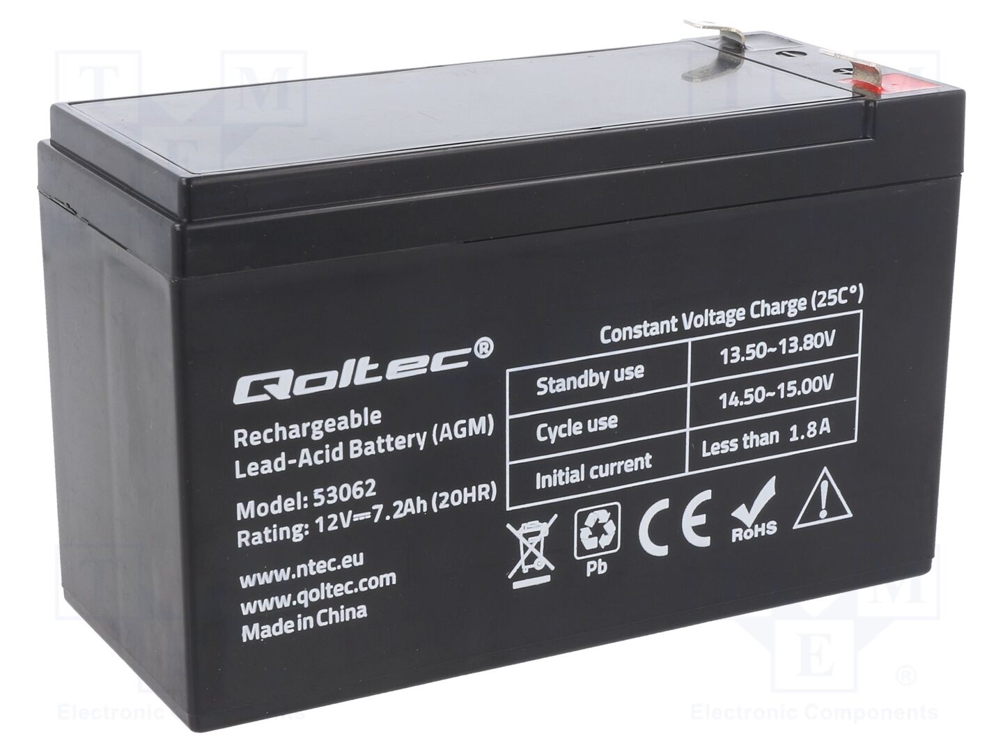 QOLTEC ACCU-HP7.2-12/Q Lyijyakku 12V 7.2Ah