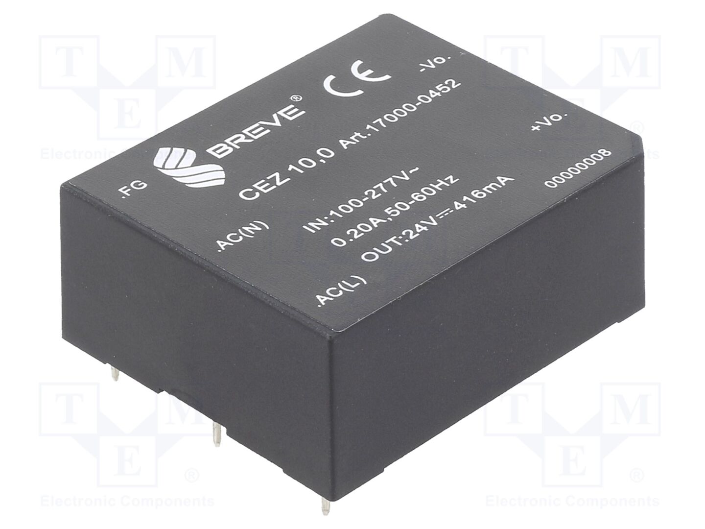BREVE TUFVASSONS CEZ-10.0-230/24V AC/DC-muunnin 10W