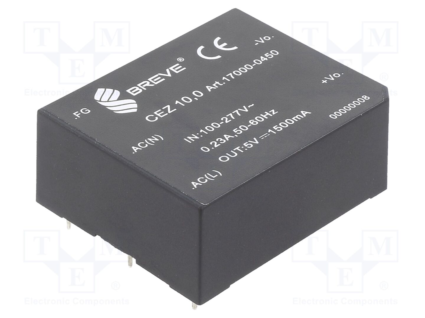 BREVE TUFVASSONS CEZ-10.0-230/5V AC/DC-muunnin 10W