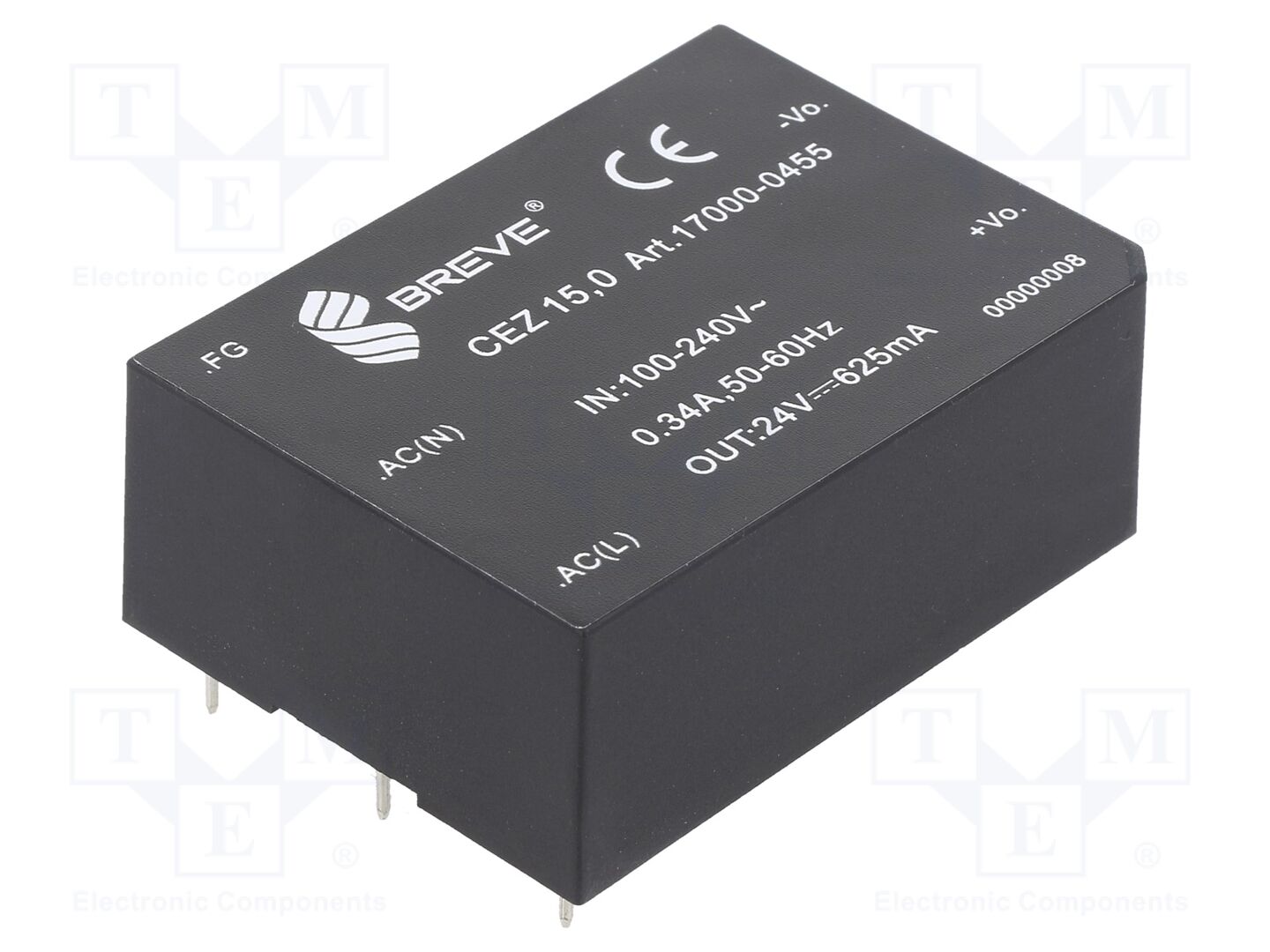 BREVE TUFVASSONS CEZ-15.0-230/24V AC/DC-muunnin 15W