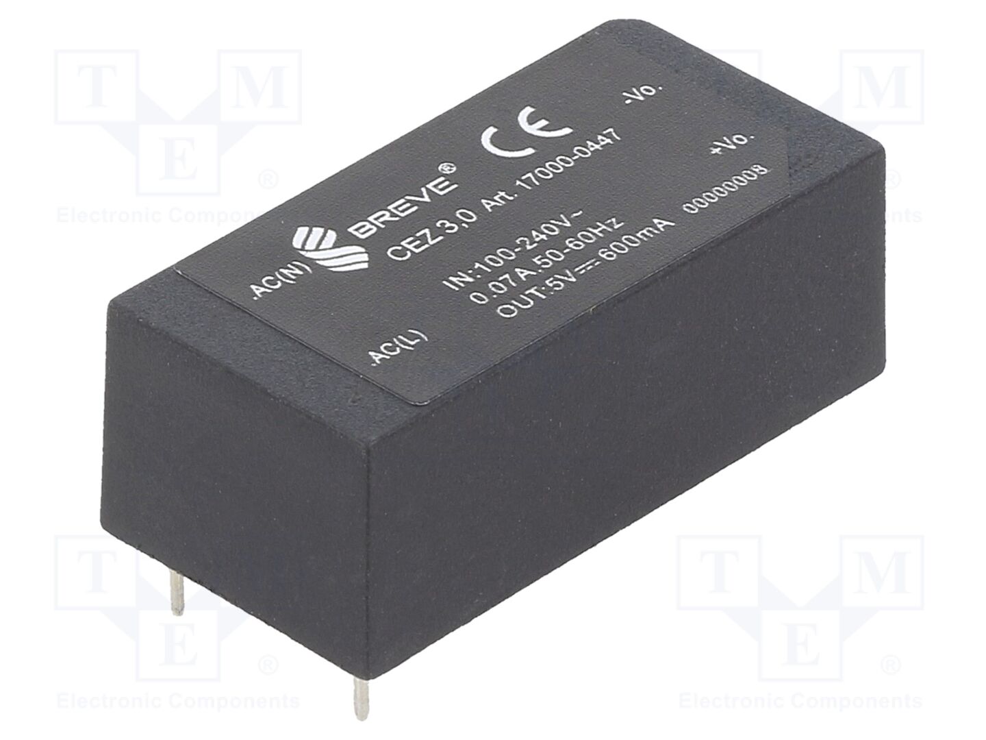 BREVE TUFVASSONS CEZ-3.0-230/5V AC/DC-muunnin 3W