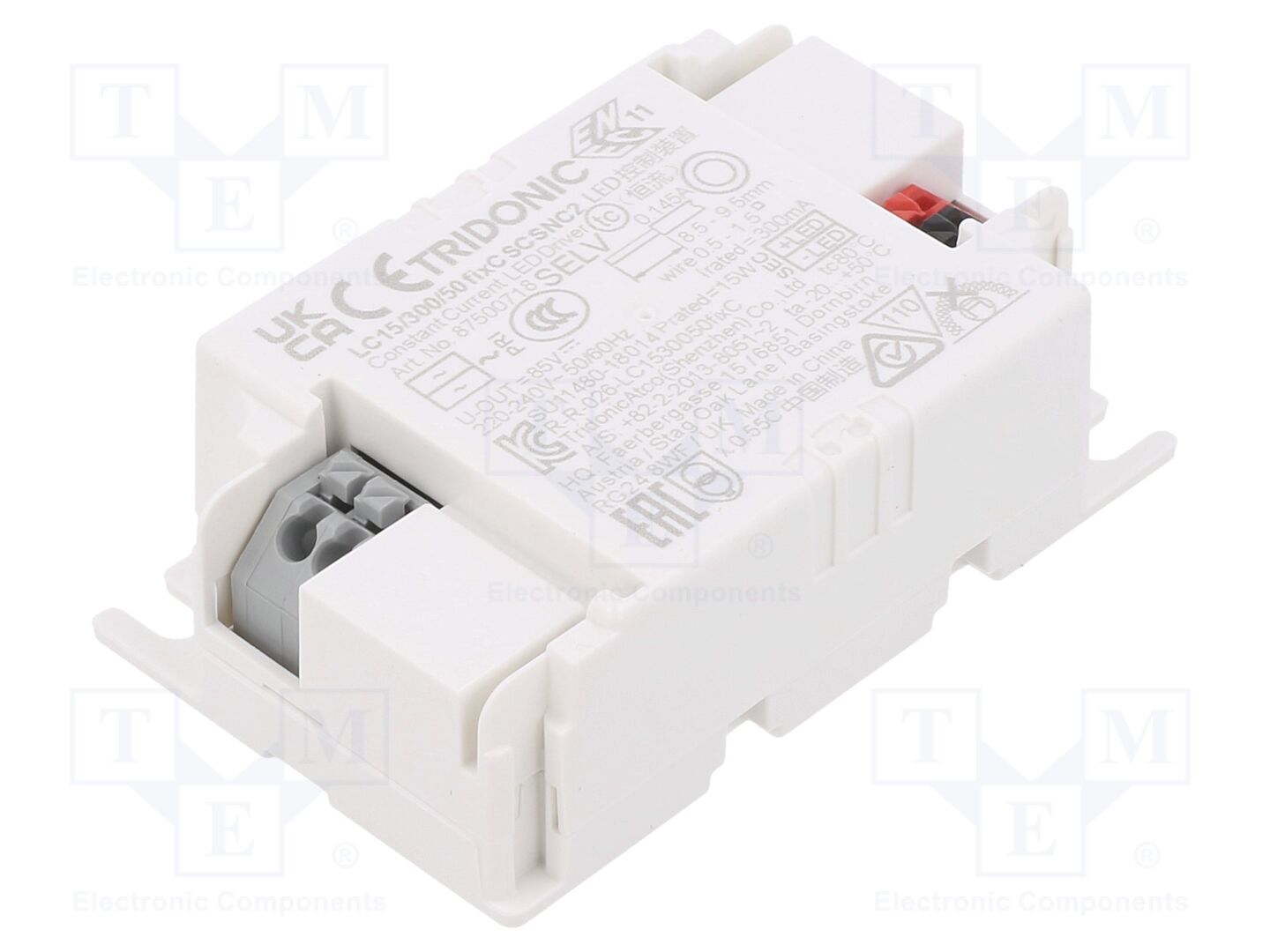 TRIDONIC LC 15/300/50 FIXC SC SNC2 LED-virtalähde 15W 300mA