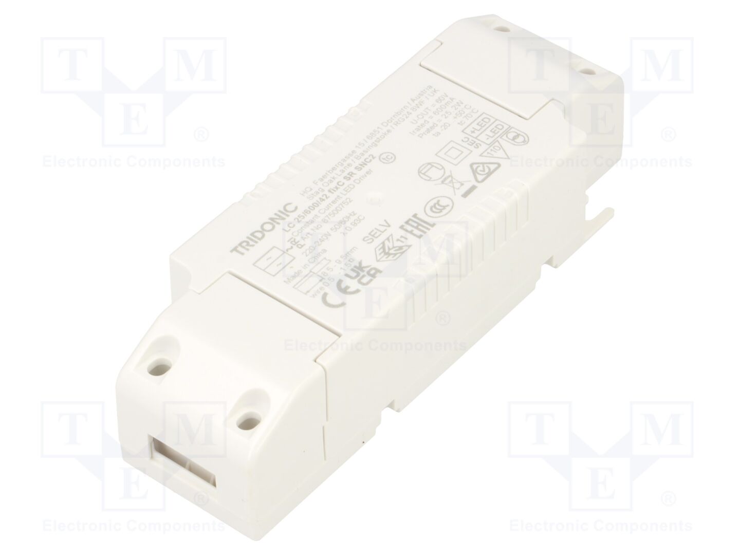TRIDONIC LC 25/600/42 FIXC SR SNC2 LED-virtalähde 25W 42-60VDC 600mA