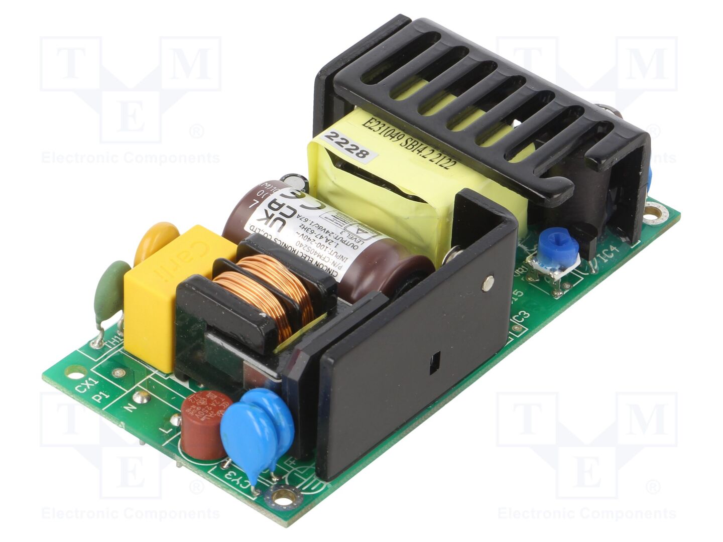 CINCON CFM40S240-P Avoin kehikko -verkkolaite 40W 120-370VDC