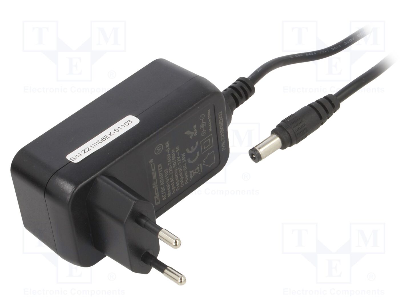 QOLTEC 51103 Kytkinlähde pistotulppa 3A