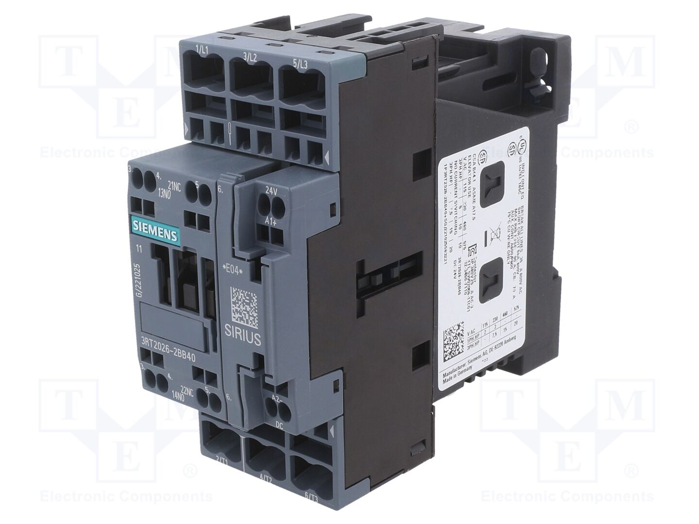 SIEMENS 3RT2026-2BB40 Kontaktori 24VDC