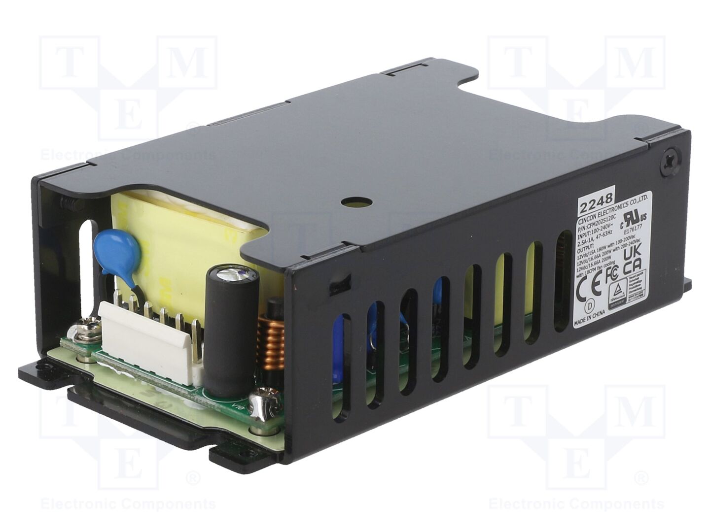 CINCON CFM202S120C Sisäänrakennettu kytkentävirtalähde 200W 12VDC 15A