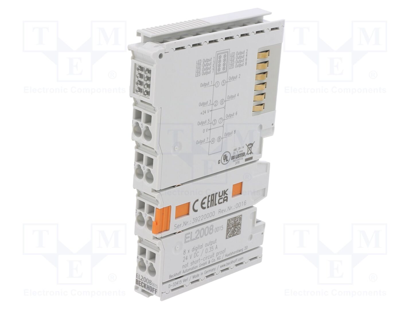 Beckhoff Automation EL2008-0015 Digitaalinen lähtömoduuli 24VDC