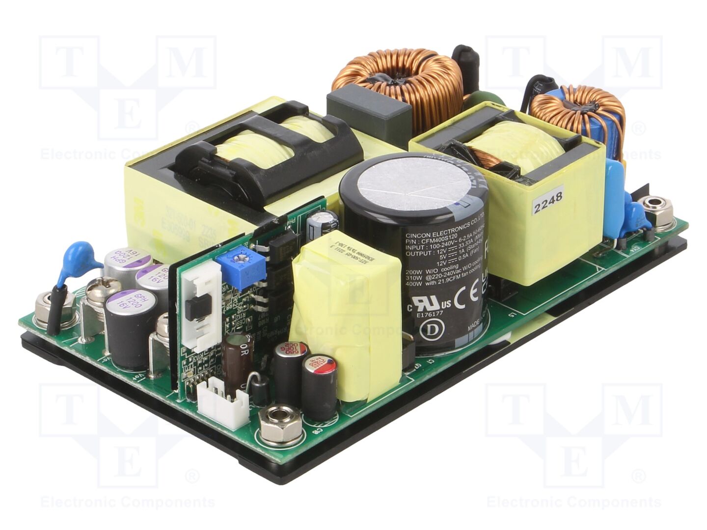 CINCON CFM400S120 Avoin kehikkovirtalähde 400W 12VDC