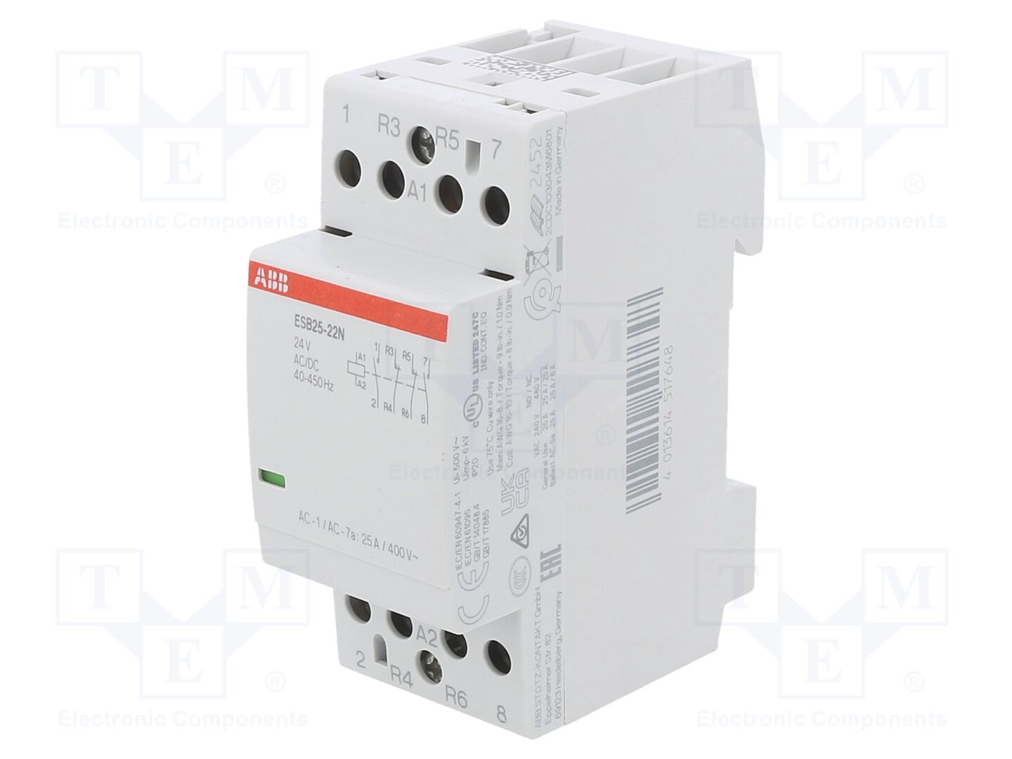 ABB ESB25-22N-01 Modulaarinen kontaktori 25A