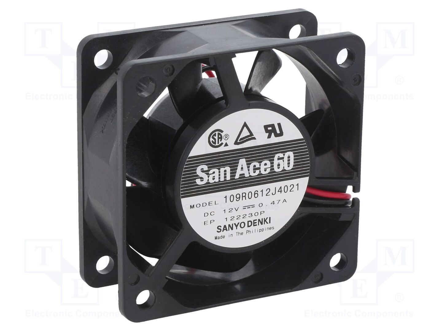 SANYO DENKI 109R0612J4021 Aksiaalituuletin 12VDC