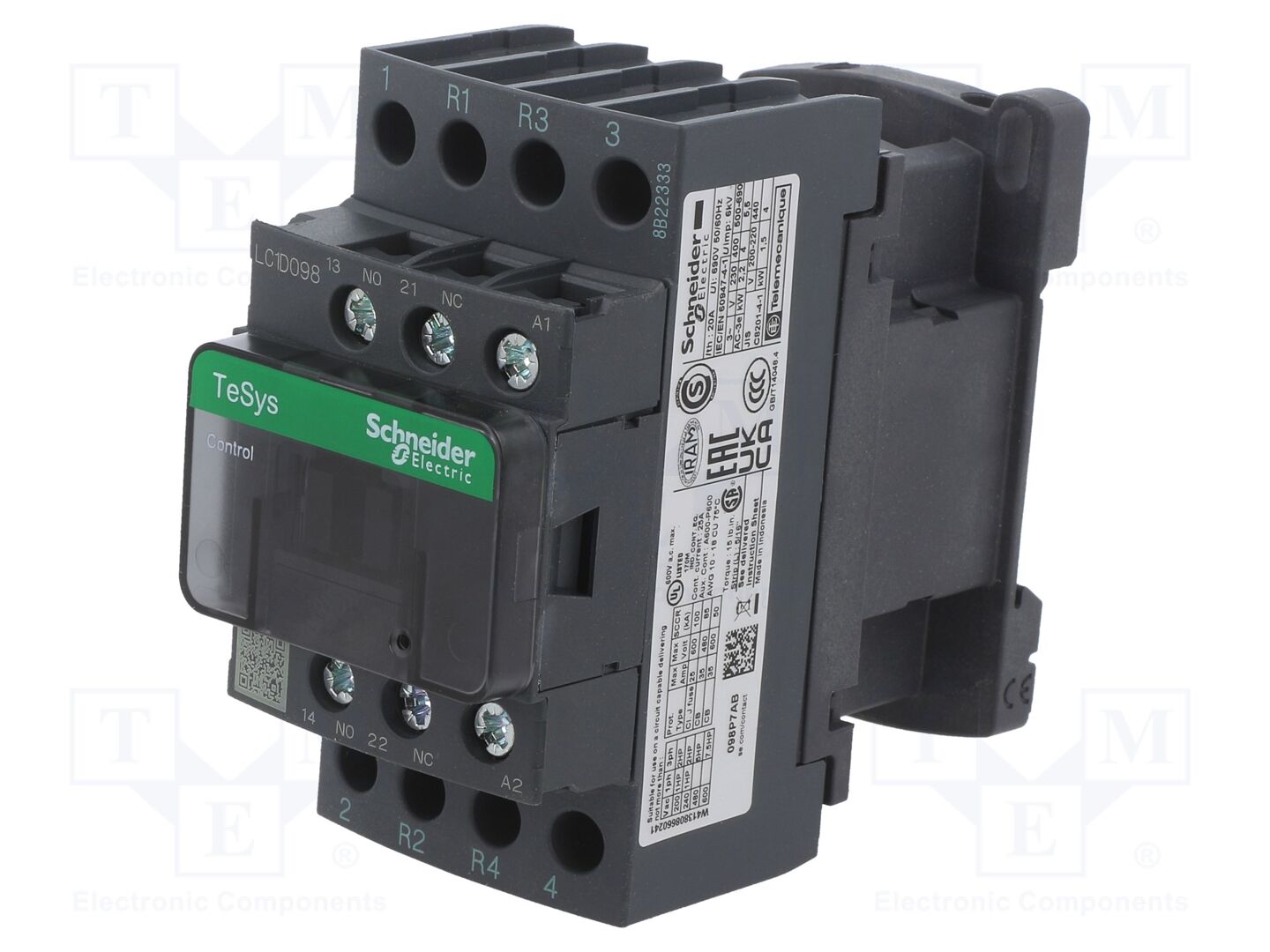 SCHNEIDER ELECTRIC LC1D098E7 Kontraktori 4-pole