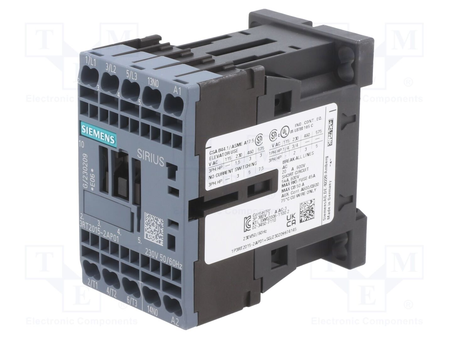 SIEMENS 3RT2015-2AP01 Kontaktori 230VAC