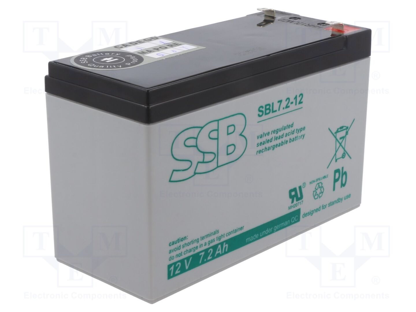 SSB ACCU-HP7.2-12/S Lyijyakku 12V 7.2Ah