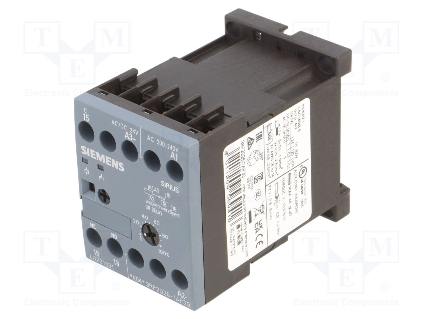 SIEMENS 3RP2025-1AP30 Ajastin 0,05s-100h