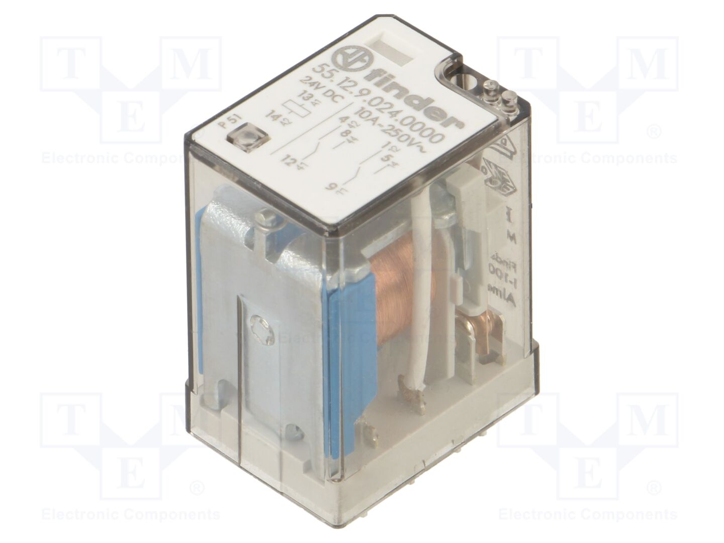 FINDER 55.12.9.024.0000 Sähkömagneettinen rele 24VDC