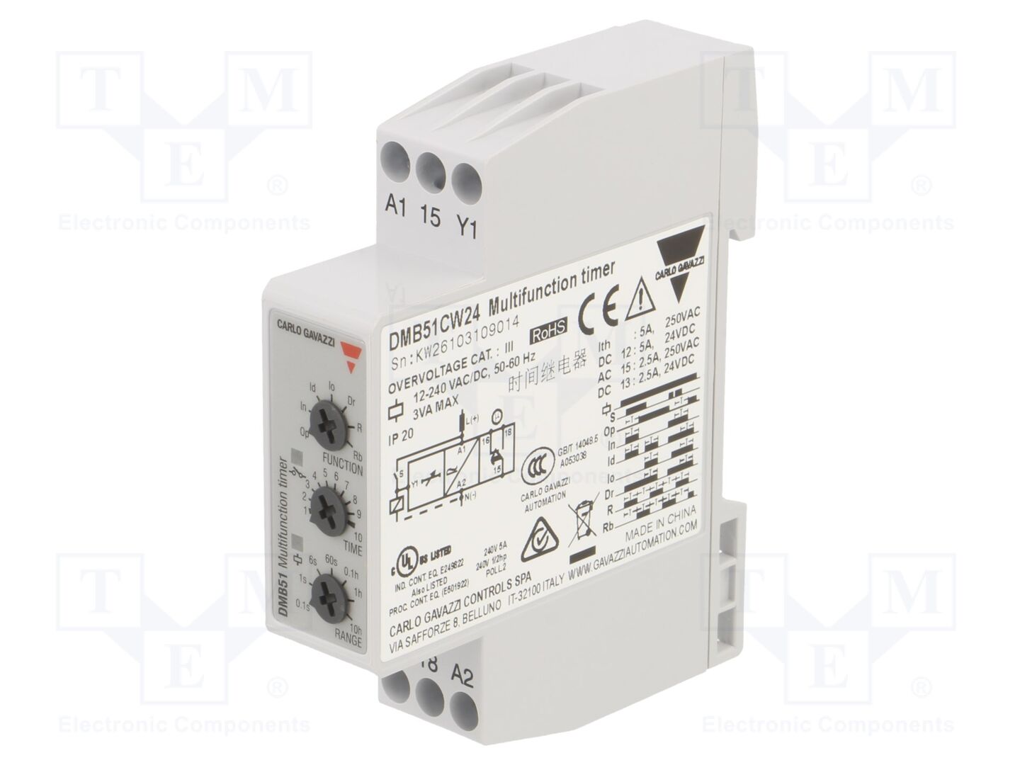 CARLO GAVAZZI DMB51CW24 Ajastin 0,1s-100h