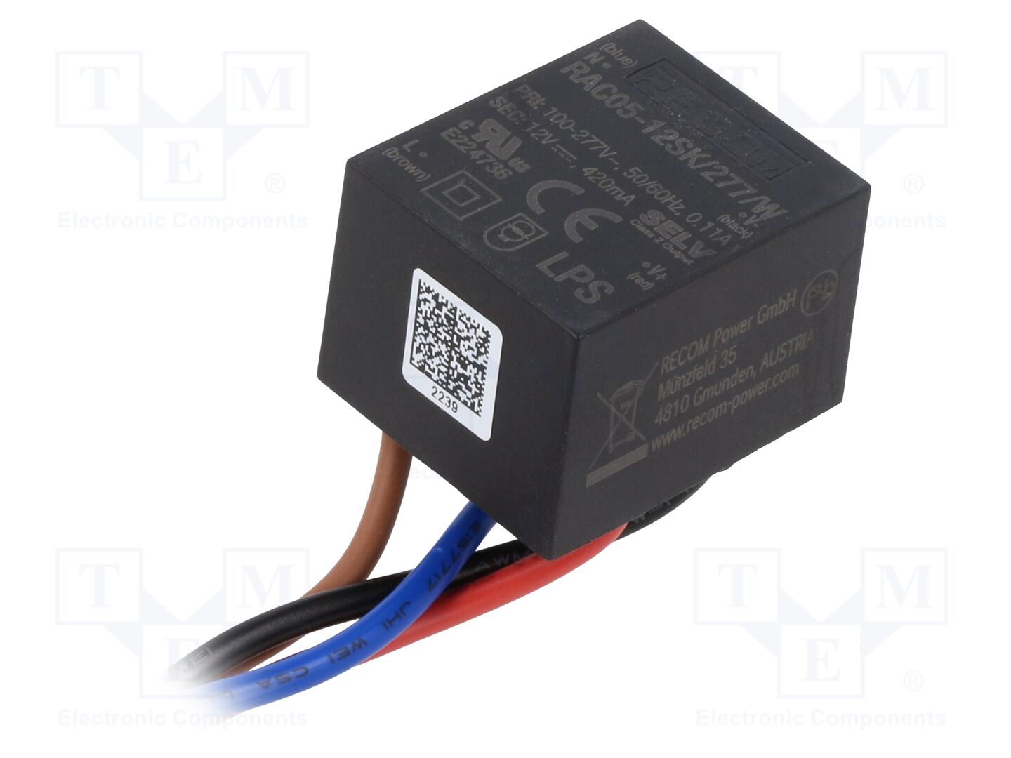 RECOM RAC05-12SK/277/W AC/DC-muunnin 5W, 12VDC