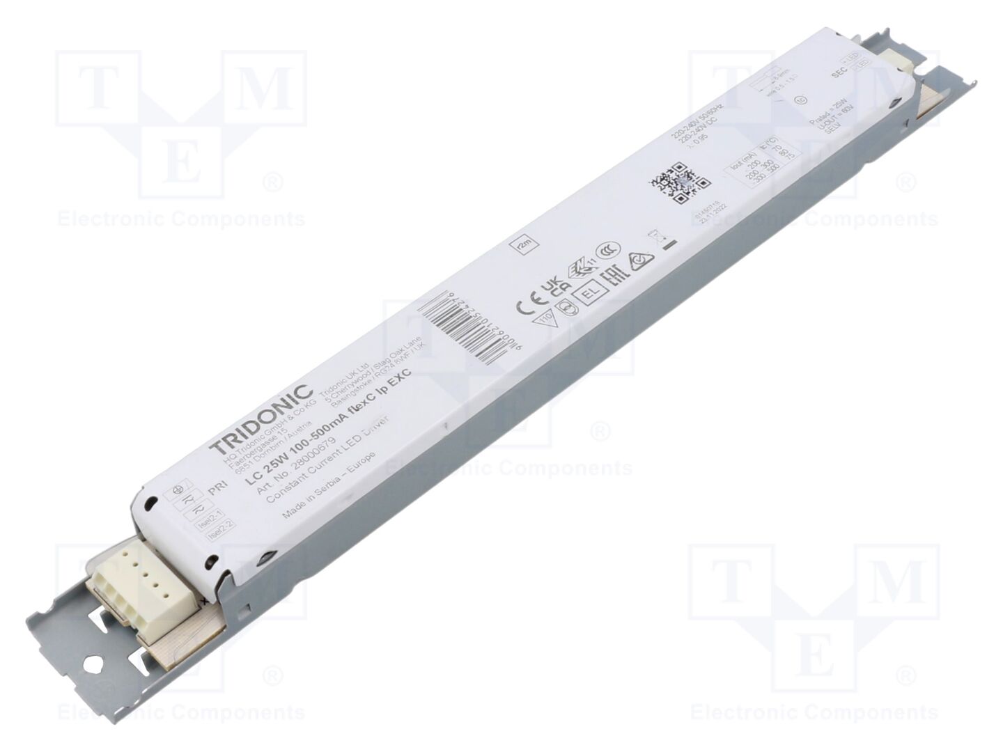 TRIDONIC LC 25W 100-500MA FLEXC LP EXC LED-virtalähde 25W 20-50VDC