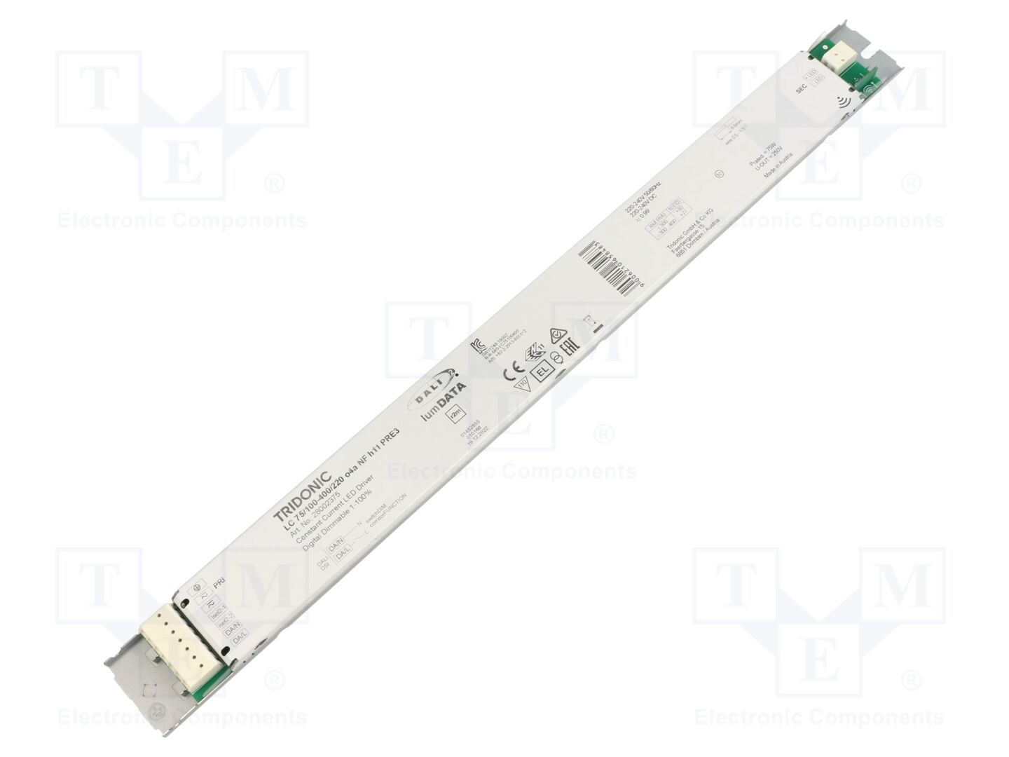TRIDONIC LC 75W 100–400MA 220V O4A NFC H11 PRE3 LED-virtalähde DALI 2