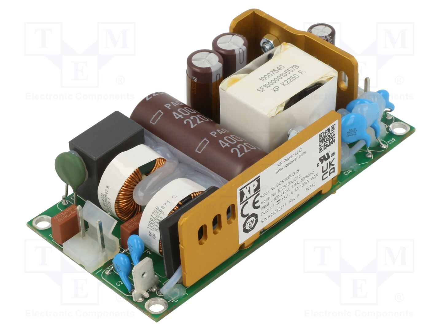 XP POWER ECS100US15 Avoin kytkinlähde 100W 15VDC