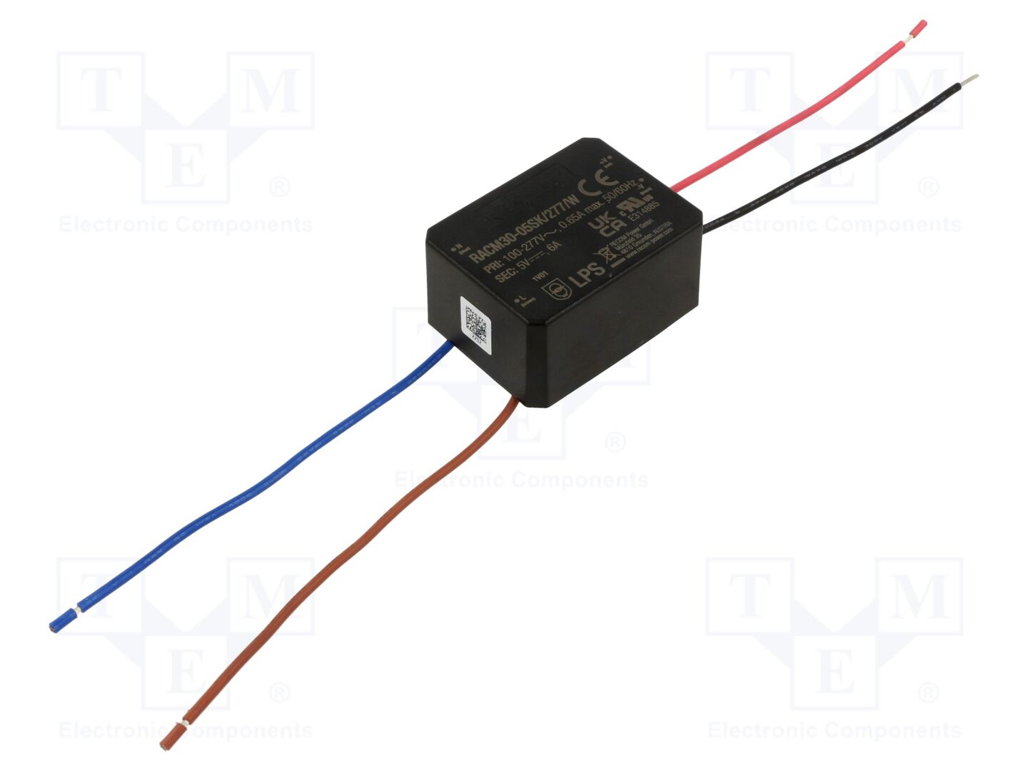 RECOM RACM30-05SK/277/W Sisäänrakennettu kytkentäsähkönsyöttö 30W 5VDC 6000mA