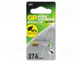 GP 27AF-U1 Alkaliparisto 12V (50 kpl erä)