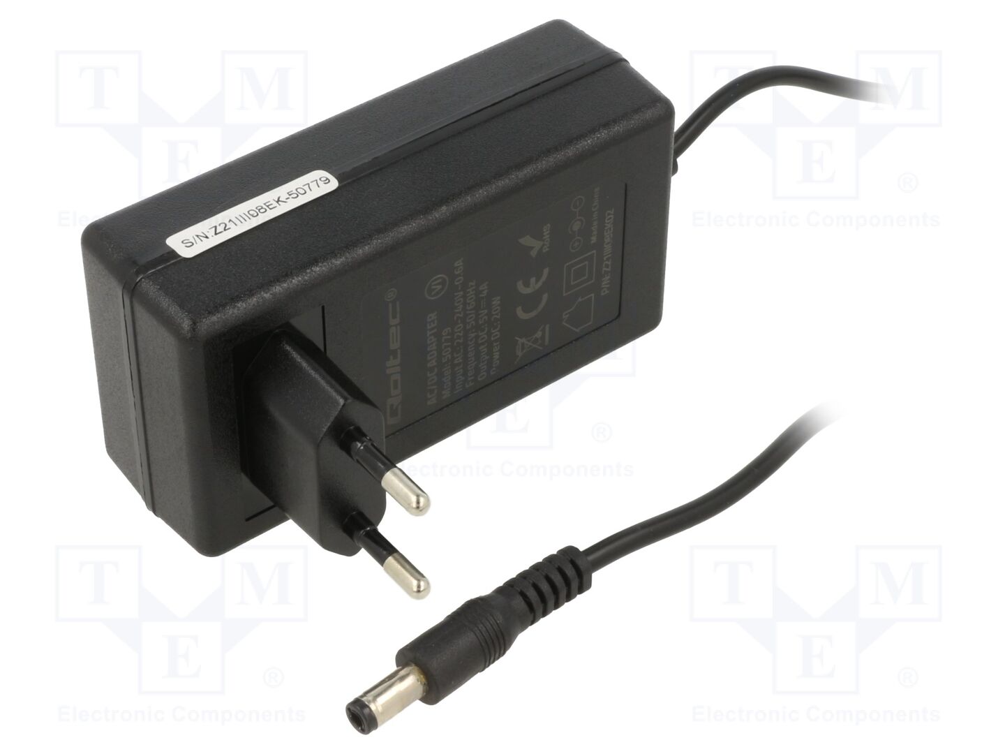 QOLTEC 50779 Kytkinlähde 5VDC pistotulppa