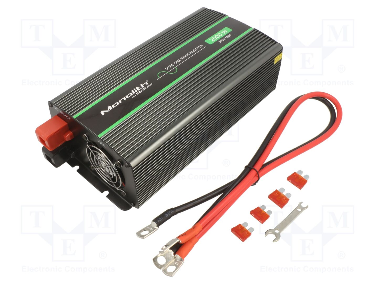 QOLTEC 51934 DC/AC muunnin 1kW 12VDC 230VAC