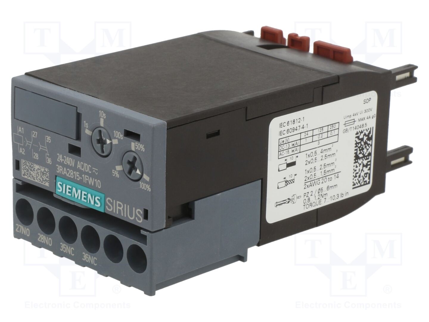 SIEMENS 3RA2815-1FW10 Viivekosketin koot S0, S00, S2, S3