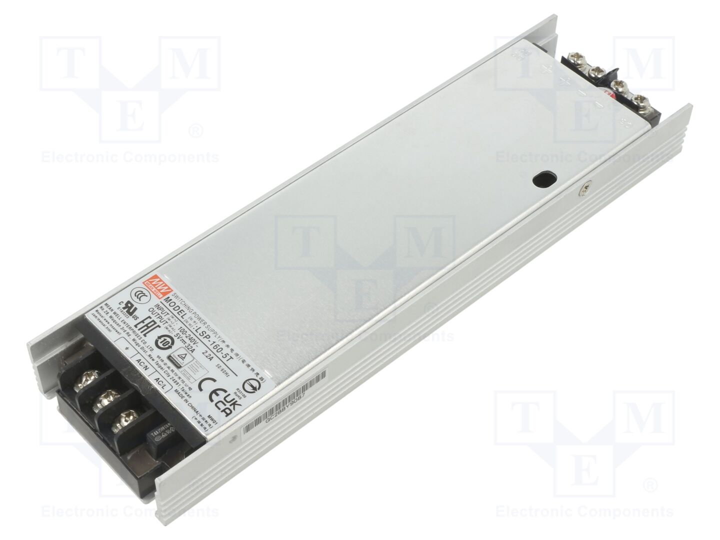 MEAN WELL LSP-160-5T Sisäänrakennettu kytkentäsähkönsyöttö 160W 5VDC 32A