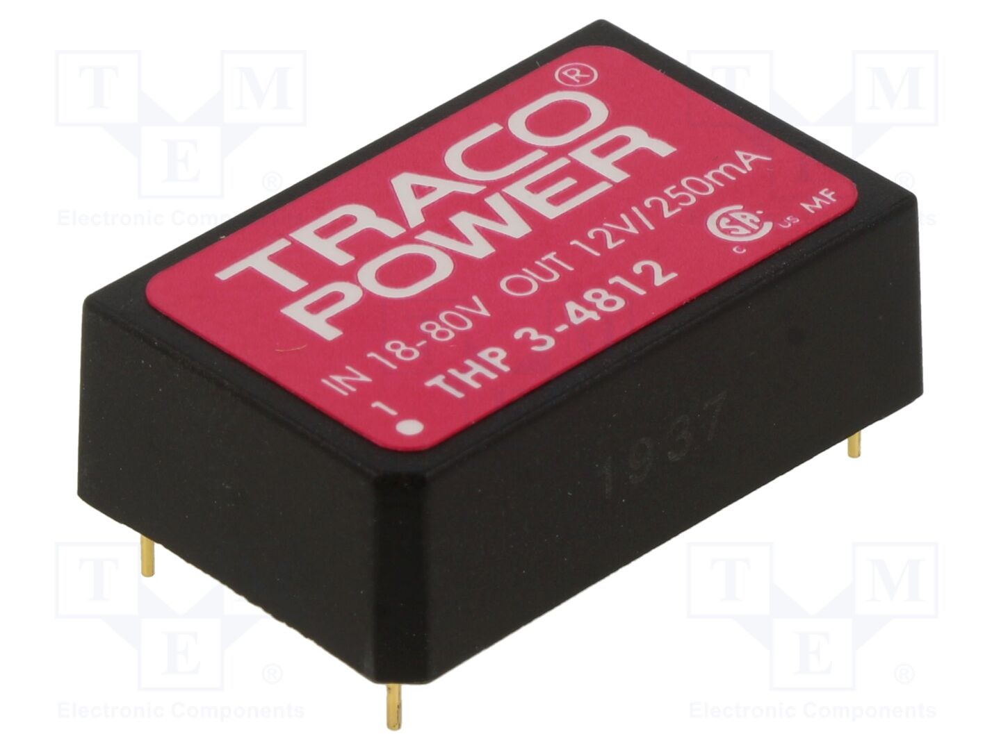 TRACO POWER THP3-4812 DC/DC-muunnin 3W